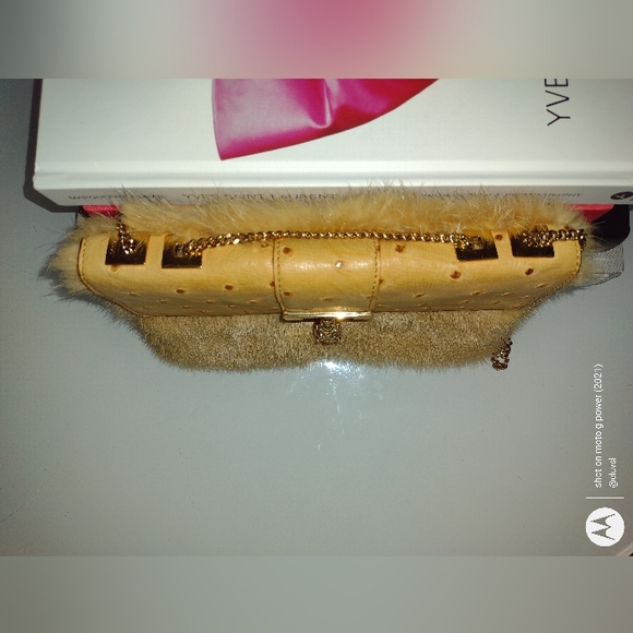 GUCCI by TOM FORD Mink & Ostrich Leather Shoulder Bag - Picture 7 of 16